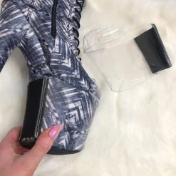 Pole Dancing Costume 43 Hella Heels Classique Shoe Protector - Clear (Black Back)