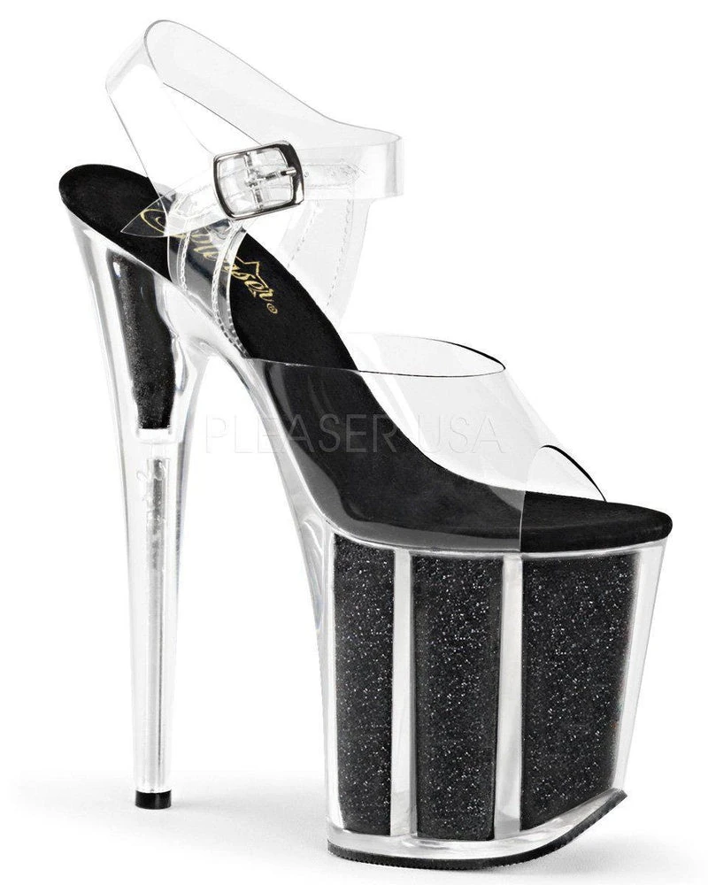 Best reviews of ๐ Pleaser USA Flamingo-808G Glitter Filled 8inch Pleasers - Black Shoes ๐งจ 1 Pleaser USA Flamingo-808G Glitter Filled 8inch Pleasers - Black Shoes