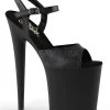 Shoes Pleaser USA Flamingo-809 Faux Leather 8inch Pleasers - Matte Black