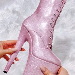 Hella Heels The Glitterati 8inch Boots - Sugarbaby Shoes