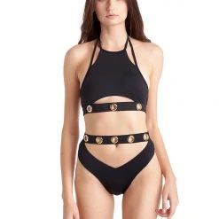 Promo ๐ฅ Tops Hamade Activewear Ring Strap Halter Top - Black โ๏ธ 12 Tops Hamade Activewear Ring Strap Halter Top - Black