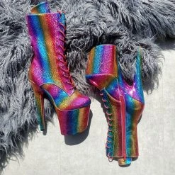 Hella Heels Limited Edition Pride Boots - 8inch Shoes