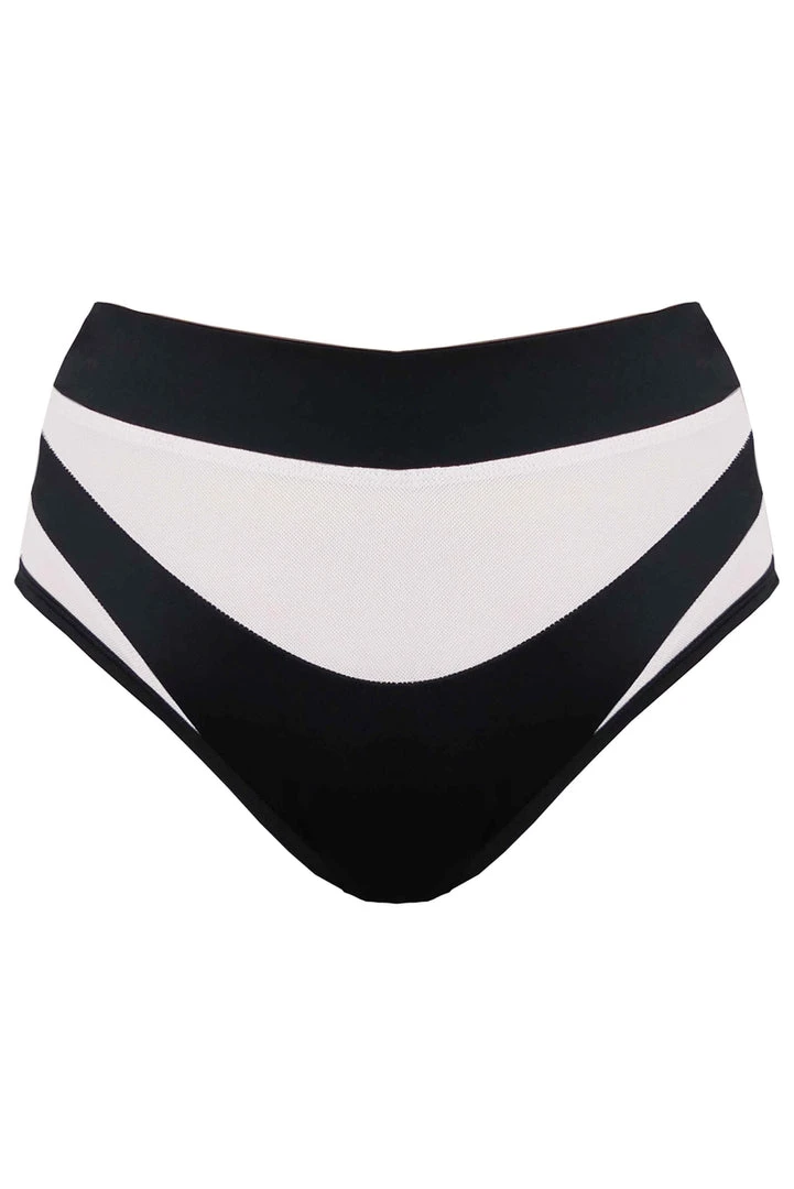 Best Sale ✔️ Creatures Of XIX I S I S High Waisted Bottoms - Black With White Mesh ⭐ 3 Creatures Of XIX I S I S High Waisted Bottoms - Black With White Mesh