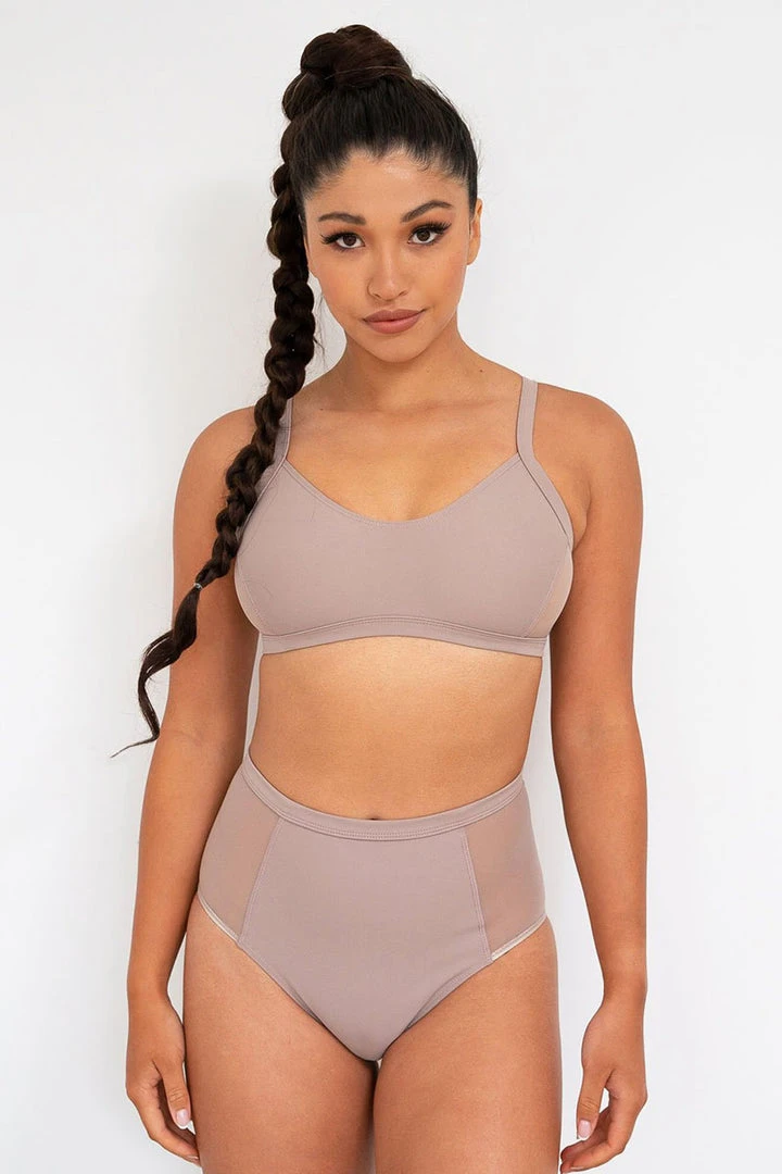 Best Sale ⭐ Lunalae Gigi Top - Recycled Mocha All Pole Wear ✔️ 3 Lunalae Gigi Top - Recycled Mocha All Pole Wear