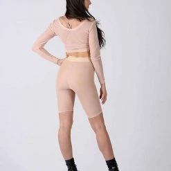 REV ACTIV Mesh Cycling Shorts - Beige