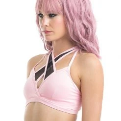 Poledancerka X-Front Top - Baby Pink All Pole Wear