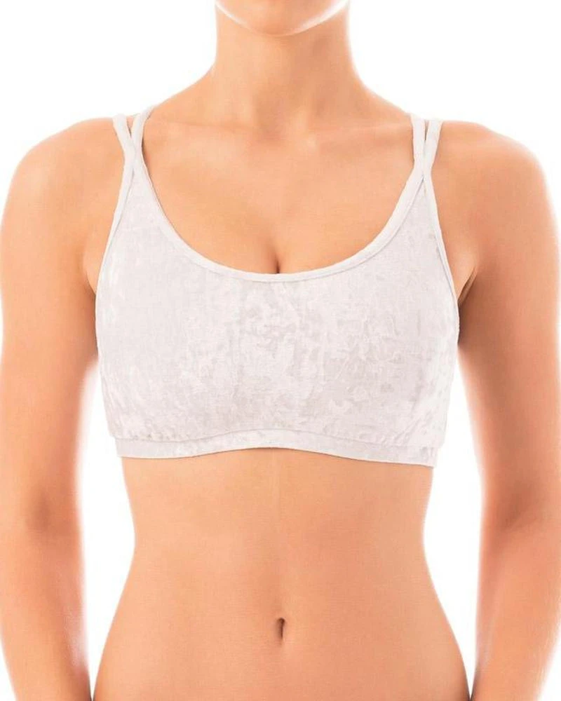 Best Pirce ๐ All Pole Wear Dragonfly Nicole Top - Velvet Silver ๐คฉ 3 All Pole Wear Dragonfly Nicole Top - Velvet Silver