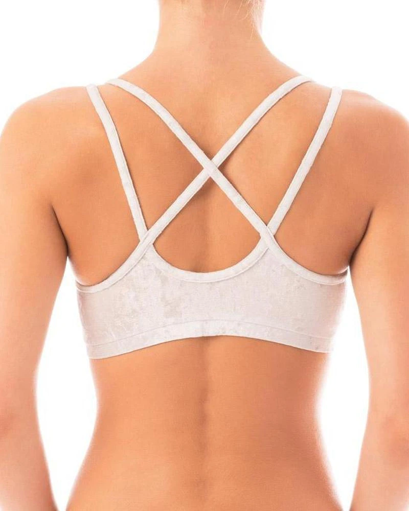 Best Pirce ๐ All Pole Wear Dragonfly Nicole Top - Velvet Silver ๐คฉ 2 All Pole Wear Dragonfly Nicole Top - Velvet Silver