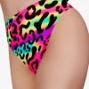 All Pole Wear Cleo The Hurricane High Rider Hot Pants - Neon Leopard
