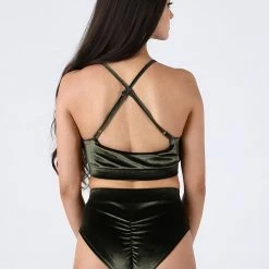 REV ACTIV High Waist Shorts - Olive Velvet