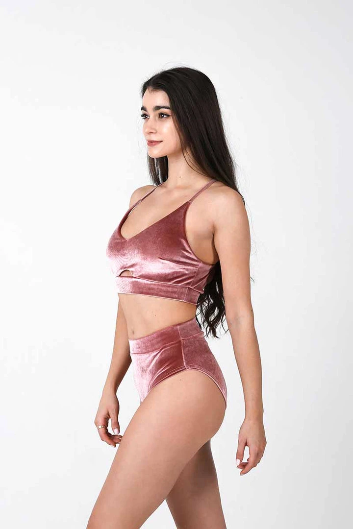 Flash Sale ✔️ REV ACTIV Gap Top - Pink Velvet All Pole Wear ❤️ 3 REV ACTIV Gap Top - Pink Velvet All Pole Wear