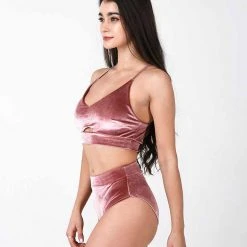 REV ACTIV High Waist Shorts - Pink Velvet All Pole Wear