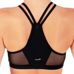 Dragonfly Victoria Sports Bra - Black Mesh All Pole Wear