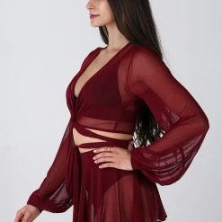 Coupon โ Back In Stock REV ACTIV Mesh Wrap Blouse - Wine ๐ 7 Back In Stock REV ACTIV Mesh Wrap Blouse - Wine