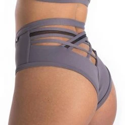 All Pole Wear Poledancerka X High Leg Shorts - Grey